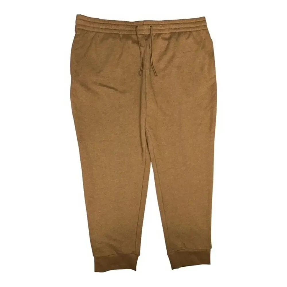 Tek Gear XXL Fleece Jogger Pants Ultrasoft Brown Fitted Ankle Warm Sweatpants